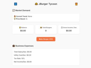Joc Jburger Tycoon on-line