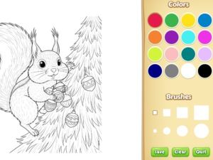 Joc Carte de colorat de animale de Crăciun pentru copii on-line