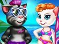 Joc Angela și Tom Beach Vacation  on-line