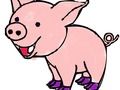 Joc Carte de colorat porc  on-line