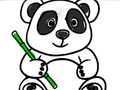 Joc Înapoi la școală: Colorat panda  on-line