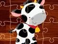 Joc Puzzle de animale de fermă de desene animate  on-line