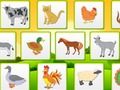 Joc Animale de fermă Copii învățând memorie  on-line
