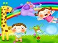 Joc Puzzle de girafă de desene animate  on-line