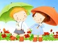 Joc Puzzle de zi cu desene animate  on-line