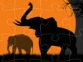 Joc Jigsaw Silueta Elefant  on-line