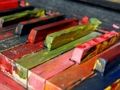 Joc Puzzle colorat pentru pian  on-line