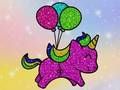 Joc Carte de colorat Unicorni cu sclipici  on-line