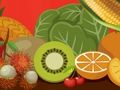 Joc Cuvânt fructe și legume pentru copii  on-line