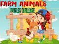 Joc Provocarea puzzle-urilor cu animale de fermă  on-line
