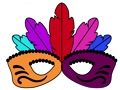 Joc Petrecere de carnaval: colorat masca  on-line