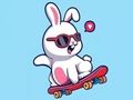 Joc Carte de colorat: Rabbit Skateboard  on-line