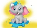 Joc Carte de colorat: Elephant Spraying Water  on-line