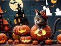 Joc Puzzle -ul jigsaw: pisica de Halloween on-line