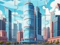 Joc Jigsaw Puzzle: Clădiri din oraș  on-line