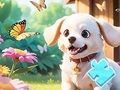 Joc Jigsaw Puzzle: Câine în grădină  on-line