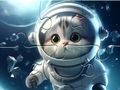 Joc Jigsaw Puzzle: astronaut-pisica  on-line