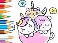 Joc Carte de colorat: O ceașcă de unicorn  on-line