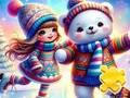 Joc Jigsaw Puzzle: Fata pe patinoar  on-line