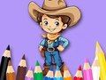 Joc Carte de colorat: Cowboy  on-line