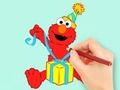Joc Carte de colorat: Cadou Elmo  on-line