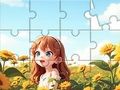 Joc Jigsaw Puzzle: Fata floarea soarelui  on-line