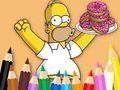 Joc Carte de colorat: Simpson Donut  on-line