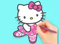 Joc Carte de colorat: Hello Kitty Dancing  on-line