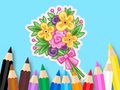 Joc Carte de colorat: Buchet de dragoste  on-line