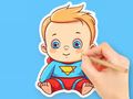 Joc Carte de colorat: Cute Super Baby  on-line