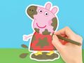 Joc Carte de colorat: Peppa In The Mud  on-line