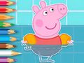 Joc Carte de colorat: Peppa Swimming  on-line