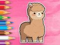 Joc Carte de colorat: Alpaca drăguță  on-line