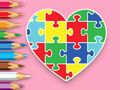 Joc Carte de colorat: Puzzle de inimă  on-line