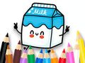 Joc Carte de colorat: Lapte  on-line