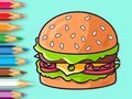 Joc Carte de colorat: Hamburger delicios  on-line