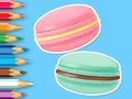 Joc Carte de colorat: Macaron  on-line