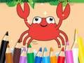 Joc Carte de colorat: Crab fericit  on-line