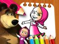 Joc Cartea de colorat Masha și Ursul on-line Joc Cartea de colorat Masha și Ursul on-line