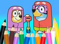 Joc Carte de colorat: Bluey Flossing Grannies  on-line