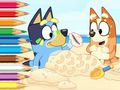 Joc Carte de colorat: Bluey On The Beach  on-line