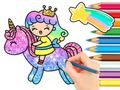 Joc Carte de colorat: Prințesa Unicorn  on-line