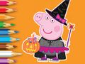 Joc Carte de colorat: Peppa Pig Halloween  on-line