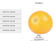 Joc Clicker pentru fructe de portocale  on-line