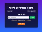 Joc Provocarea jocului Word Scramble  on-line