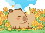 Joc Jigsaw Puzzle: Capybara în floarea soarelui  on-line