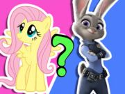 Joc Test pentru copii: doamne animale  on-line