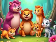 Joc Puzzle cu numele animalelor  on-line