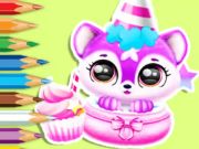 Joc Cartea de colorat: ziua de naștere a lui Baby Fluff  on-line