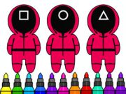 Joc Carte de colorat: Mask Game Squid  on-line